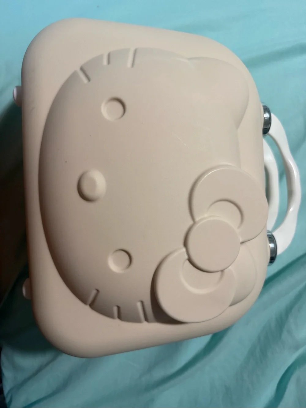 Cream Hello Kitty Embossed Carry Case